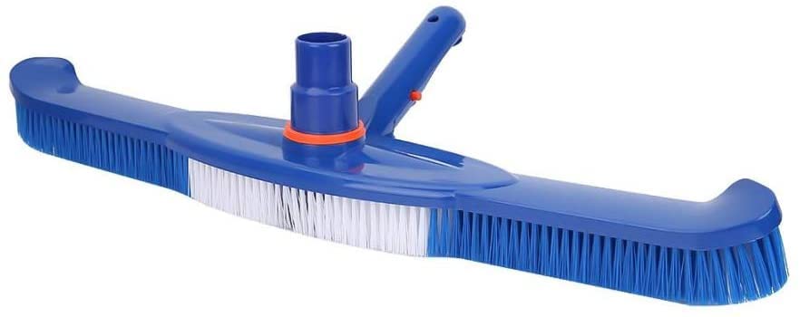 BlueWave 18 inch Swimming Pool Vacuum Head Brush with Swirl Adapter for Wall Floor Tiles Cleaning Heavy Duty Brush