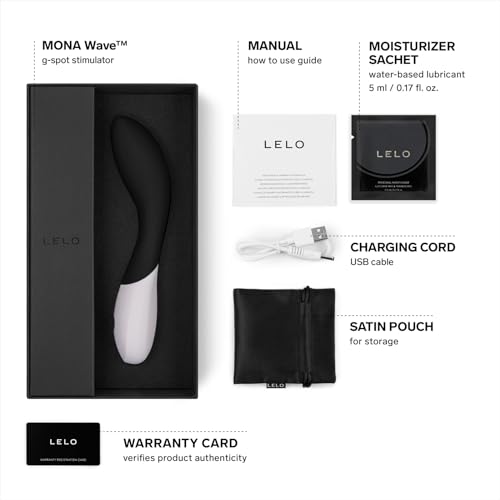 Image of LELO Mona Wave Personal Massager for Women, G Spot Vibrator with WaveMotion Technology, Sex Toy for Women with 10 Vibration Patterns, G Spot Dildo, Female Sex Toy, Black
