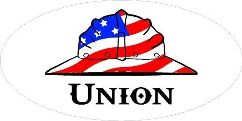 3 - Union Hard Hat/Helmet Stickers 1 1/2" x 3" H283