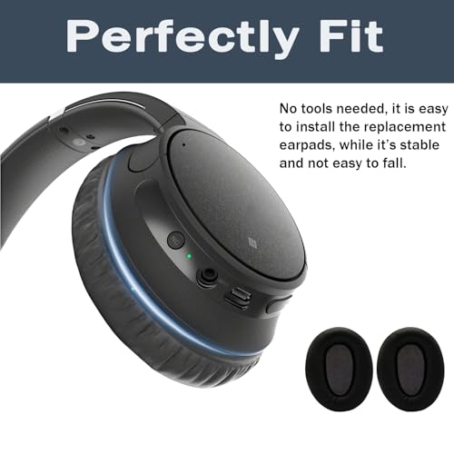 Almohadillas de repuesto para auriculares Sony WH-CH700N, WH-CH710N y WH-CH720N, fundas para orejeras, tapones para auriculares, piezas de reparación (negro) miniatura 6