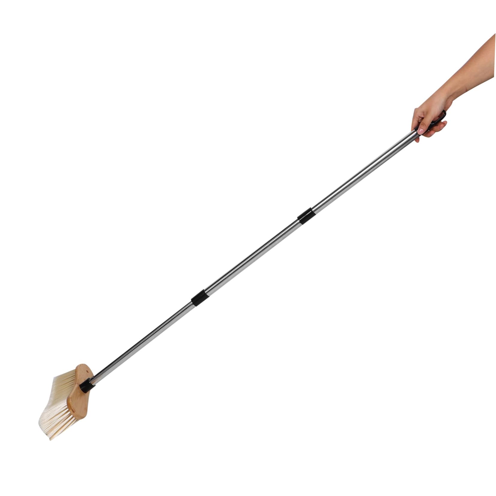 PACKOVE Spazzola Rigida per Esterni Setole Dure con Manico in Acciaio Resistente per Patio e Giardino Rimuove Sporco e Detriti Ostinati e Design Ecosostenibile