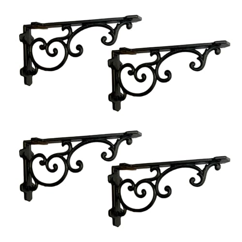 Facaler Heavy Duty 8.1"x4.4" Vintage Brackets for Floating Shelves &
