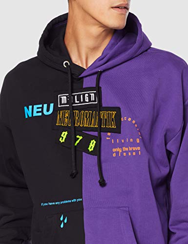 Diesel Ummer Split N1 S pull streetwear noir mode originale homme - 3