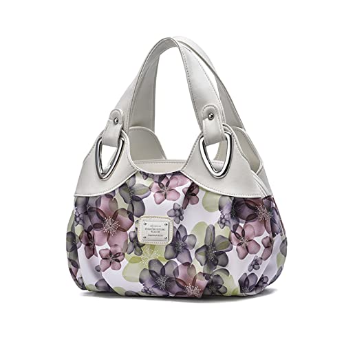 Sac à main pour femme NICOLE & DORIS chic en cuir PU imprimé floral grand format pour fête