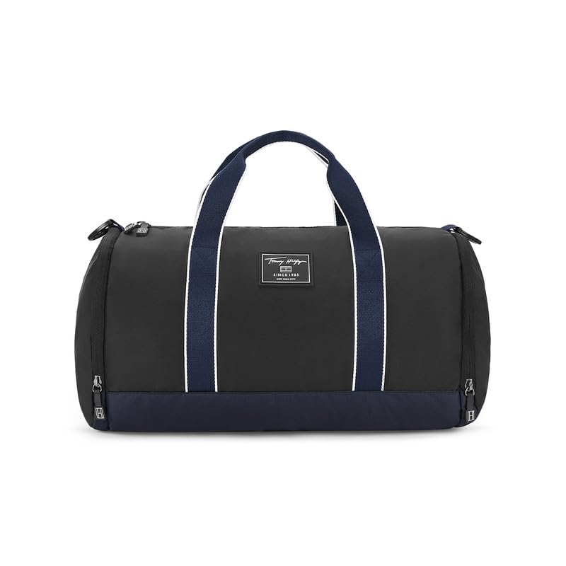 Tommy Hilfiger Garret Unisex Polyester Gym Bag Duffel - Black+Nav...
