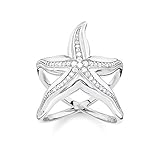 thomas sabo seestern kette gold Trendiges Design THOMAS SABO Damen Ring Seestern 925Er Sterlingsilber TR2184-051-14