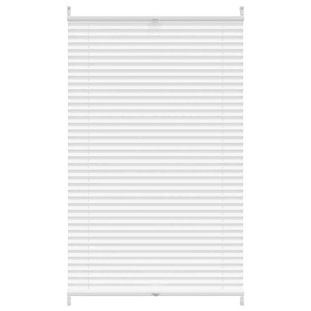 Vidaxl White Plisse Blind 80X100cm Pleated Window Shade Daynight Sunscreen