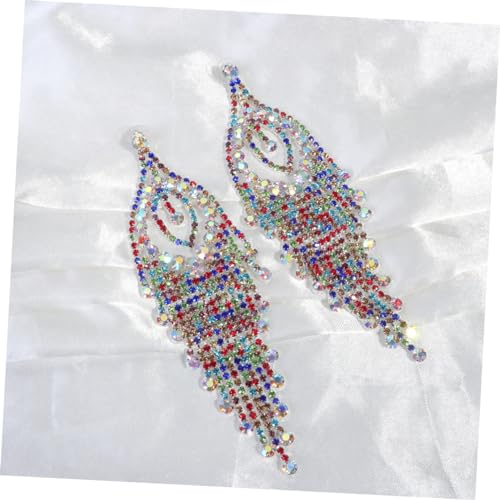 Boucles d'oreilles strass franges fluides et éclatantes - 5