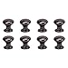 Dollhouse Door Handle Knobs, 8pcs 1:12 Scale Rustproof Metal Dollhouse Pull Handle Dollhouse Accessories (Black)