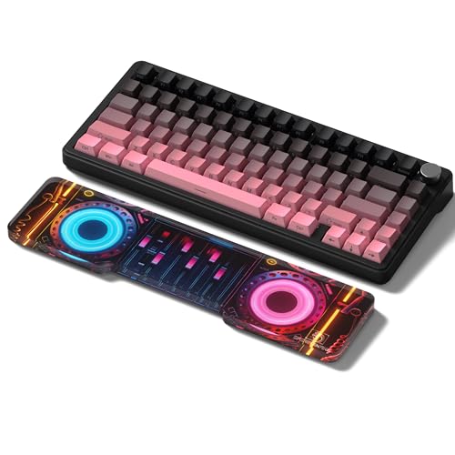 Image of Punk Acrylic Keyboard Wrist Rest - Compact 60% Keyboard- Mechanical Keyboards Ergonomic Palm Rest for Computer Keyboard,Anti-Slip Base,Wrist Pad for Laptop,Office & Home-Easy Typing