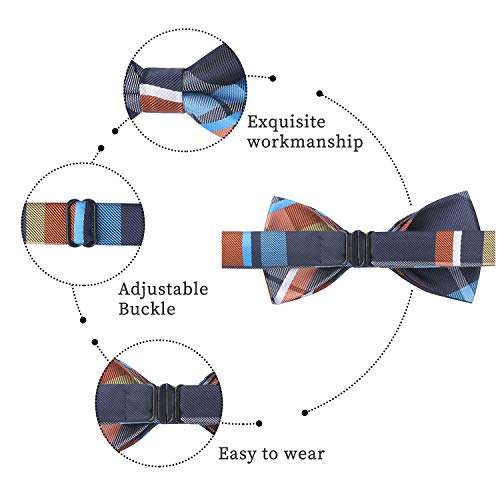 HISDERN Bow Ties for Boys Pre Tied Toddler Bow Tie Adjustable Kids Bowties Clip On Fun Patterned Bowties for Wedding Party3