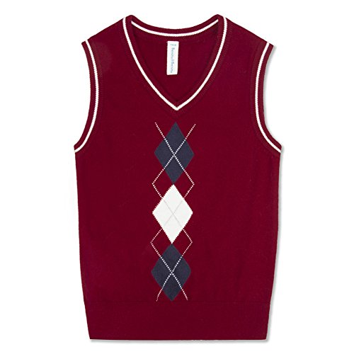 Benito & Benita Boys Uniform Sweater Vest Argyle V-Neck Vests Cable Knit Sweater for Size 3-12Y Benito & Benita Boys Uniform Sweater Vest Argyle V-Neck Vests Cable Knit Sweater for Size 3-12Y