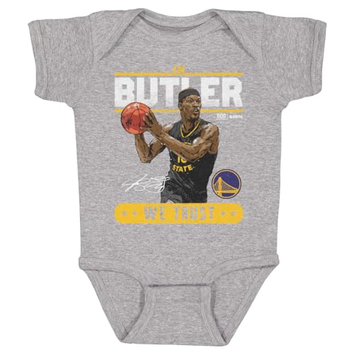 500 LEVEL Jimmy Butler Golden State Warriors One-Piece Infant Bodysuit - Jimmy Butler Golden State Warriors Trust WHT (Heather Gray, 12M)