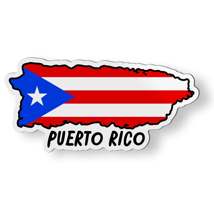 Imán decorativo con mapa de Puerto Rico 4.5 pulgadas