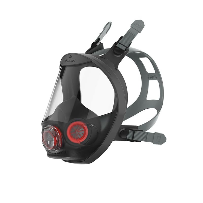 JSP FORCE 10 - Máscara de cara completa ligera con visera panorámica, filtros compatibles (grande)
