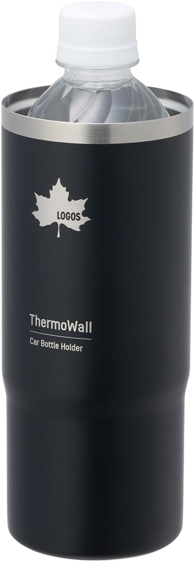 LOGOS 81286002 ThermoWall Vacuum Insulated Car Bottle Holder (Type 600), Ice Gray, Camping Mug Bottle, Ultra Thin, Slim Design, Lightweight, Cold Retention, Direct Drinking image 3
