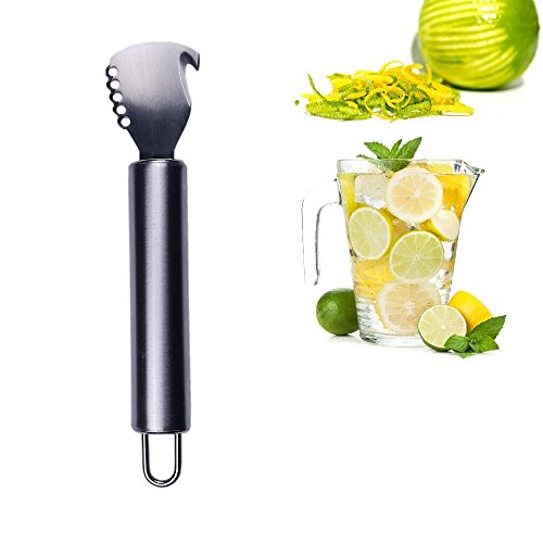 2 In 1 Lemon Zester Grater Orange Citrus Peeler Tool with Hanging Loop