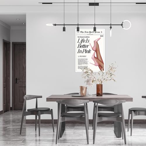 Trendy Baby Pink News Wall Art 70s Canvas Prints The New York Press Poster Life Is Better in Pink Hot Girly Posters Preppy Aesthetic Decor Bedroom Apartment for Cool Girl Room Home Dorm 12x16inch Unframed by Generic - Image 7