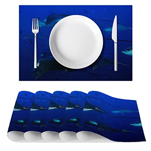 Set de table de salle à manger Eagle Ray Manta lavable et durable - 3