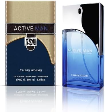 Chris Adams Eau De Parfum - Active Man 100ml | Aromatic Floral Woody Scent | Premium Long Lasting Fragrance Spray | Daily Use Perfume For Men | Ideal Gift For Men | Made in U.A.E