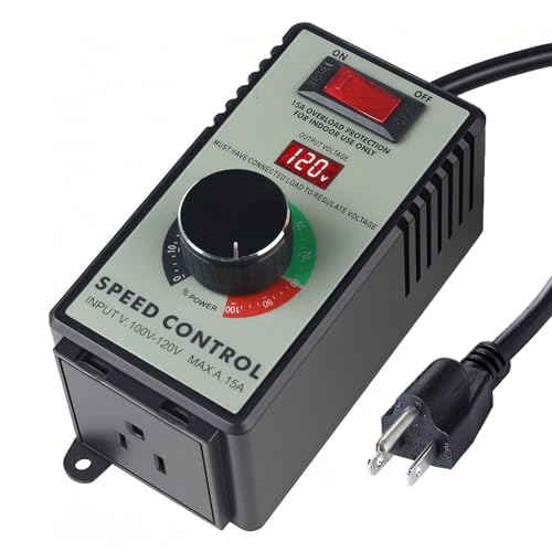 Cdmall AC Motor Speed Controller 120V 15A - Variable Speed Controller & Fan Speed Controller with Overload Protection and LED Display1