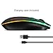 Rechargeable Wireless Mouse, Backlit Powered by Li-Polymer Battery, Optical Sensor, Nano USB Receiver,3 Stages DPI Speed, 4 Buttons for PC, Laptop, Tablet, MacBook etc. (Solo Firework)