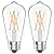MorningLight Dimmable Vintage LED Edison Bulbs 60Watt, E26 LED Edison Bulbs 60 Watt Warm White 2700K, ST58 6W Antique Decorative Filament Bulb for Farmhouse Pendant, Porch Lights, 600LM, 2 Pack