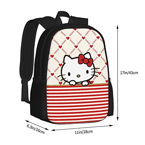 Fenti Cartoon Cute Cat Backpack 17 In Large Capacity Daypack Casual Travel Laptop Backpack For Women Girl #TOP3