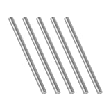 Hosifiy 5Pcs Fully Threaded Rod & Studs, M3 x 50mm Long Threaded Screw, 0.5mm Thread Pitch, 304 Stainless Steel Right Hand Thread Bar Studs for Furniture Machinery Assembly