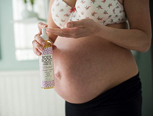 Body Boost Lavender Vanilla Stretch Mark Oil 8Oz- Repair Stretch Marks And Scars- Pregnancy And Nursing Safe- Vegan #TOP3
