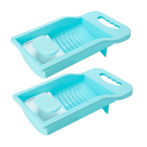 BESPORTBLE 2pcs Laundry Washboard for Household Use Small Underwear Washboard Convenient Laundry Tool for Socks and Delicate Clothes Scrubbing Board for Hand Washing