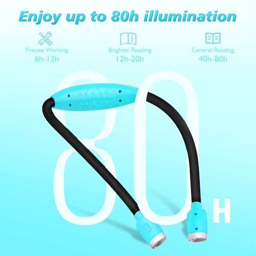 Lampe LED rechargeable pour livre moderne 6500K bleu clair sans fil - 3