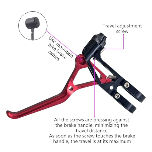 Levier de frein de vélo léger en alliage d'aluminium robuste - 5