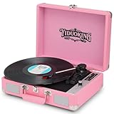 Retro Pink record player Beauty: A Stylish Statement Piece, Turn your space into a vibe with this stunning pink retro turntable! Its eye-catching design blends vintage charm with modern flair, making it a gorgeous decor piece for any room. Perfect fo...