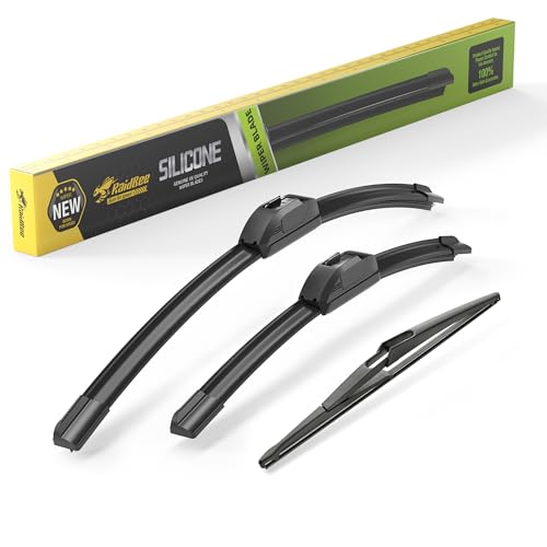 Image of Raidbee Silicone Windshield Wiper blades 3 pack Replacement for NISSAN Rogue Sport 2022-2017 All-Season Silicone Windshield Wipers 28 inch 18 inch 12 inch