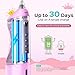 COSLUS Kids Water Dental Flosser Deep Cleaning Picks Portable 4 Modes for Ages 6+ Safe Waterproof Rechargeable with 2 Jet Tips for Gums Care Pink Purple