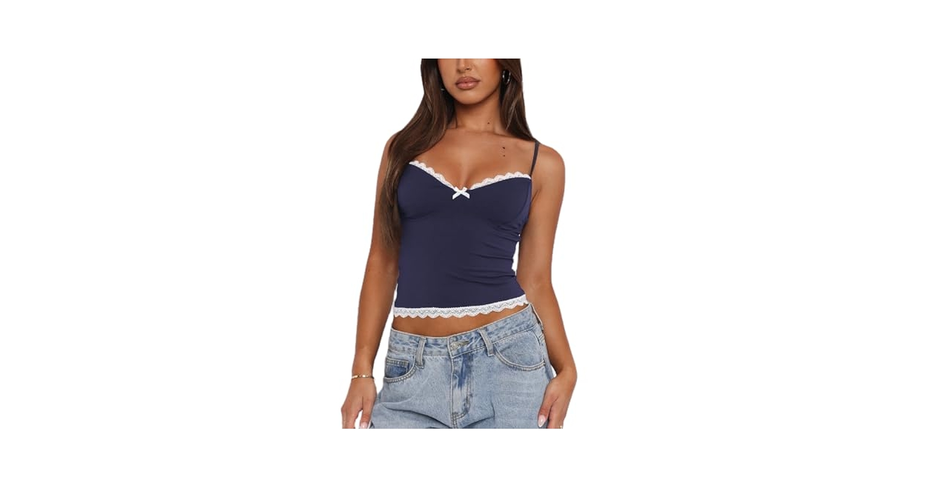 トップス Leciel Blue Lace Up Back Cami Top aw24 ファッション LE CIEL BLEU Lace Up Back Cami TOP