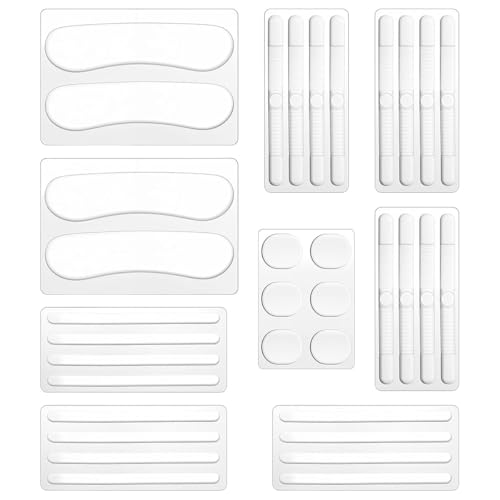 Empuñaduras antideslizantes para el talón, 34 unidades, transparentes, invisibles, con forro grueso para zapatos sueltos, inserciones de cojín de silicona para evitar que el talón se resbale y