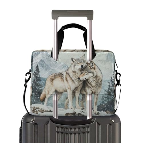 Funda para laptop ALAZA Wolves Snow Montain 13-15.6 pulg miniatura 3