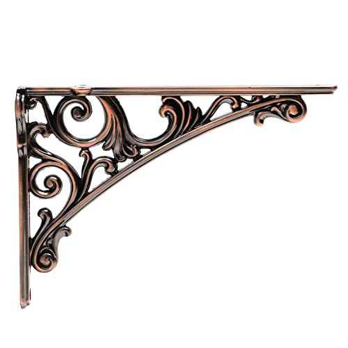 Harpoon 2 Pack Shelf Brackets Cast Iron, Large 7.8X 5.5 Inch (Antique Copper) #TOP7