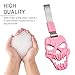 Qurbuns Car Handle Strap, Skull Shaped Design Rear Bumper Warning Ring Decor, Hand Strap Drift Charm Accessories Modified, Universal for Car Interior Exterior Decoration (Pink)