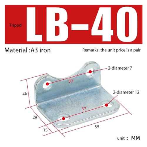 Soporte de cilindro LB-32 con fijación de perfil bajo para maximizar el espacio industrial 4