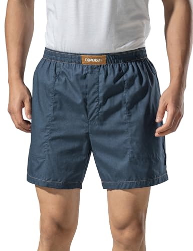 Image of DAMENSCH Regular Fit Solid 100% Soft & Durable Cotton Boxer Shorts Dual Pockets Anti-Bacterial Moisture Wicking Microfibre Waistband Ultra-Light Boxers for Men
