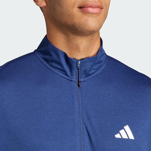 Image of adidas Men's Sweatshirts | Tr-ES 1I4Zip | Blue |