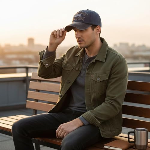Image of Men's Cotton Baseball Cap, Adjustable Back Closure, Unisex, Casual Style, for Outdoor Lifestyle