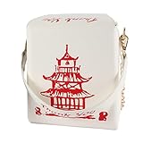 Chinesische Take-out-Geldbörse für Frauen Turm-Print PU-Leder Schultertaschen quadratische Mädchen-Umhängetaschen einzigartige Geldbörsen mit Kettenriemen neuartige Geldbörse seltsame Geldbörsen chine