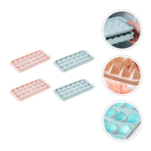 Moldes para cubitos de hielo DOITOOL 4 piezas con tapa miniatura 4