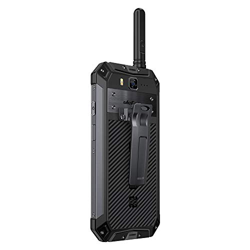 Rugged Phones Unlocked Ulefone Armor 3WT, Walkie Talkie IP68 Waterproof Smartphone 10300mAh Battery 5.7" FHD+ Helio P70 6GB + 64GB Android 9.0 Dual 4G Global Version Compass GPS+Glonass NFC(Black) - Thumbnail 5