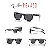 Ray-Ban RB4420 601/87 65MM Black/Dark Grey Square Sunglasses for Men for Women +BUNDLE with ACCESSORY EYEWEAR KIT