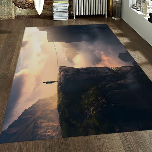 Tapis de Cliff Landscape grand tapis lavable chic de salon